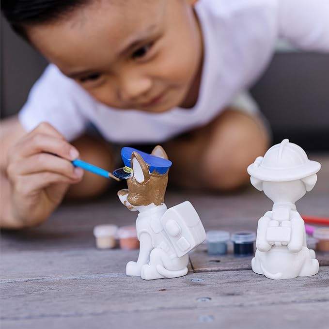Melissa & Doug PAW Patrol Craft Kit - 3 Decorate Your Own Pup Figurines - PAW Patrol Toys For Boys And Girls, PAW Patrol Painting Set, PAW Patrol Activity For Birthday Parties, Painting For Ages 6+