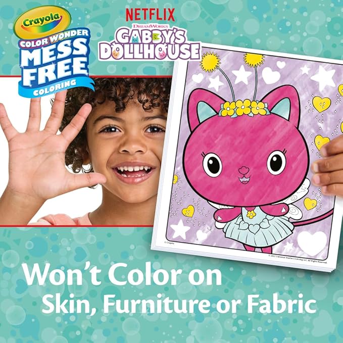 Crayola Color Wonder Gabby's Dollhouse Activity Kit, Mess Free Coloring Set for Toddlers, Kids Toys, Gifts for Girls & Boys, 3+