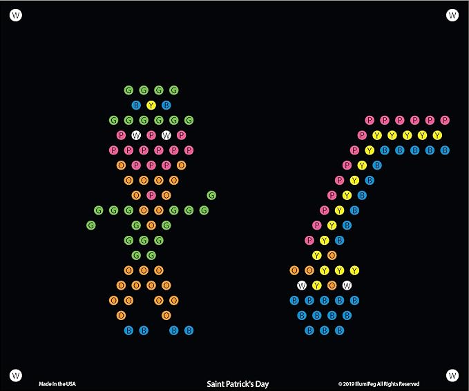 Holiday Refill templates for Basic Fun Lite Brite Ultimate Classic (10 Sheets, 7x8)