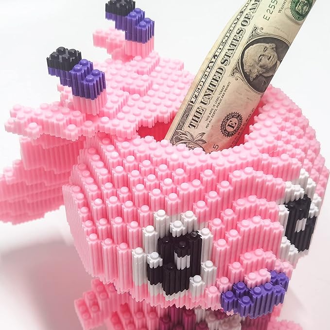 Building Bricks 2200+ Pieces Set - 3D Puzzles Classic Cartoon Characters Building Blocks - Micro Building Block for Boys Girls & Adults (PinkPro)