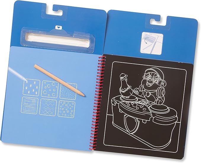 Melissa & Doug PAW Patrol Scratch Art 3-Pack – Chase, Skye, Marshall Color Reveal Travel Activity Pads - Reverse
