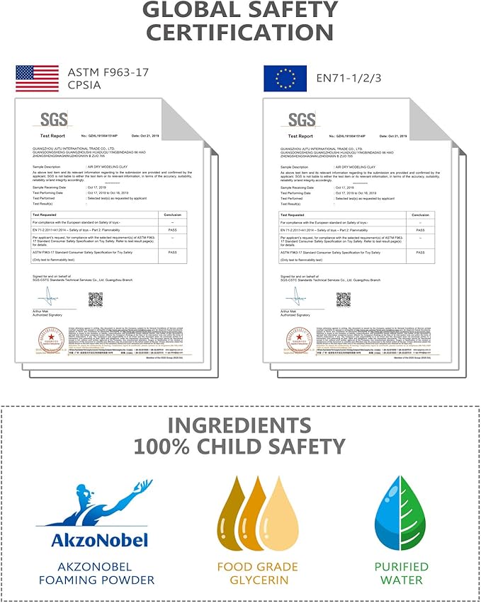 Sago Brothers Air Dry Clay 24 Colors, Kids Toys Modeling Clay Kit, No-Bake No Mess Magic Clay Crafts, Christmas Birthday Gifts for Kids Girls Boys