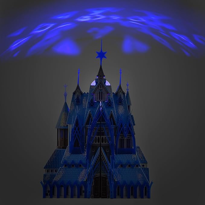 Disney Store Official Frozen 2 Magic Light & Music Castle Playset - 3 Year Old Girl Gift, Anna and Elsa Dolls - includes Frozen , Interactive Rooms & Features