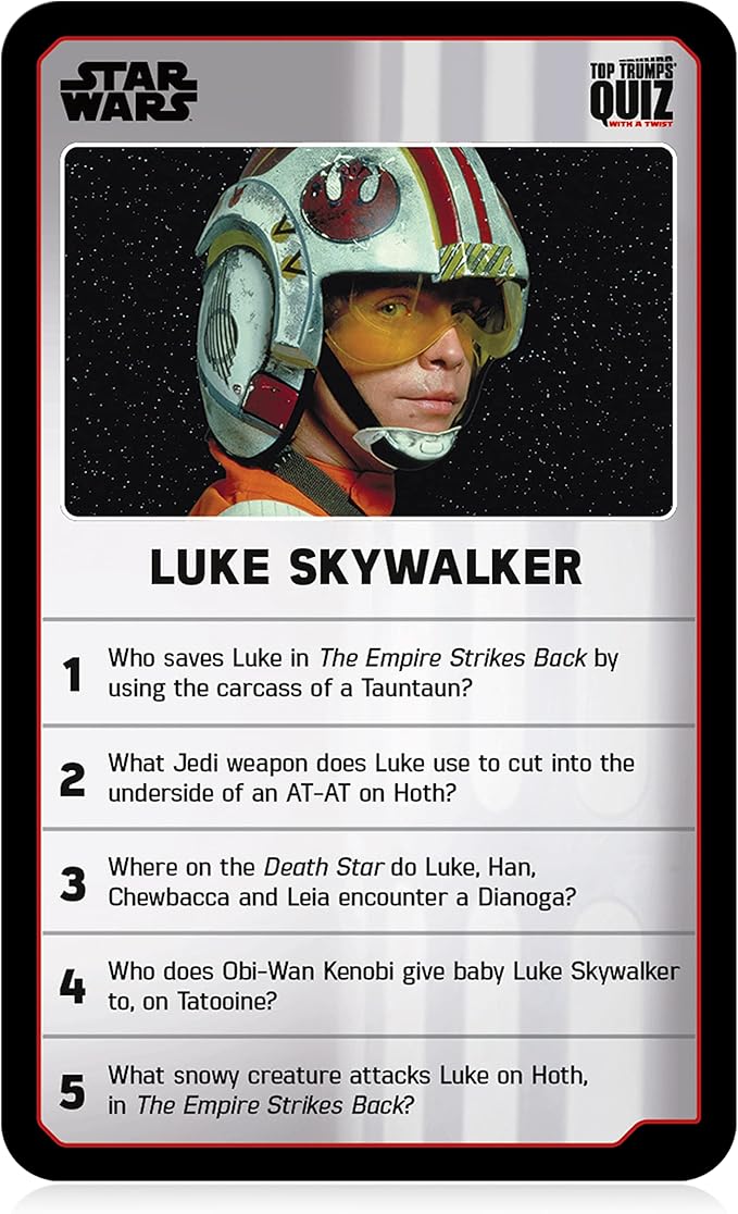 Top Trumps Star Wars Quiz Games - Trivia Quiz - Kids Games - Great Travel Games and Road Trip Games - Trivia Outdoor Games - Family Games for Kids and Adults 2+ Players