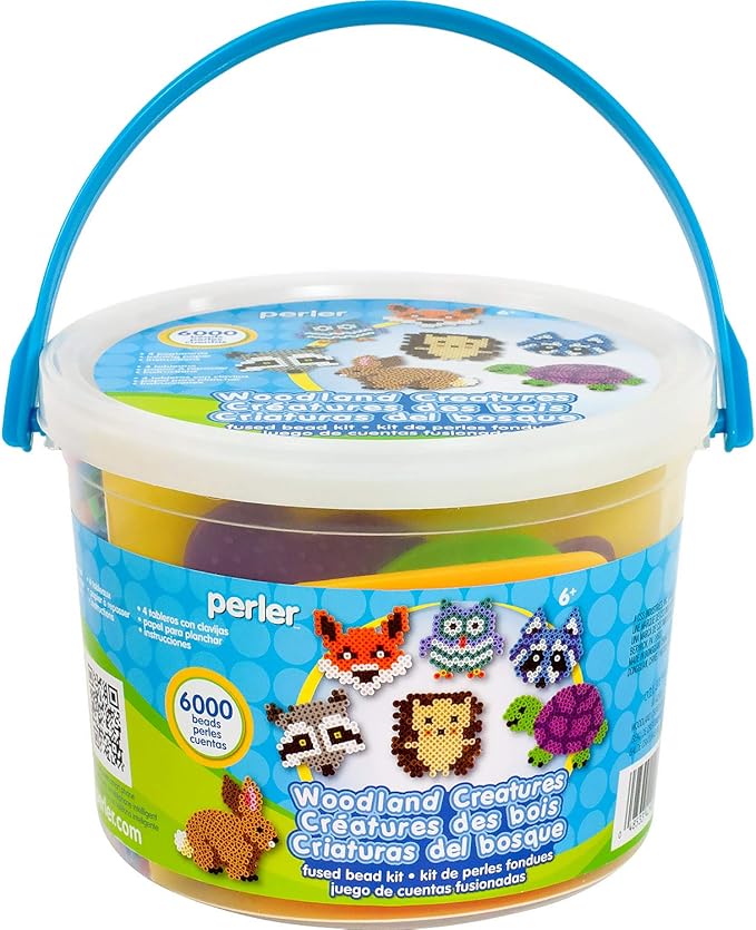 Perler Woodland Creatures Fuse Bead Bucket Craft Activity Kit, 6006 pcs