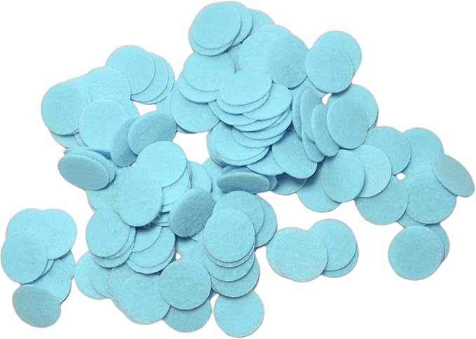 Playfully Ever After Light Blue Felt Circle Stickers (3 inch - 30pc)