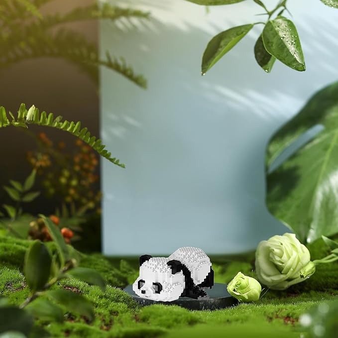 shenhailan Panda Mini Building Blocks, Micro Building Blocks for Adults and Kids 615 Pieces (Lying Panda)