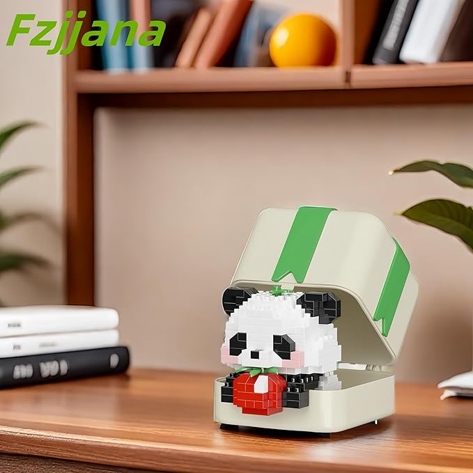 Mini Building Blocks Cute Pet Gift Box Panda Party Favors - Miniature Building Blocks Panda Toys Suitable for Birthday for Boys and Girls