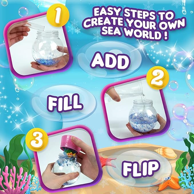 Make Your Own Water Globe - Snow Water Stem Projects DIY Activities Glitters Supplies Perfect Arts & Crafts Clay for Girls Boys Kids Ages 4-6 4-8 6-8 8-12+ Years Old Christmas Holiday Games