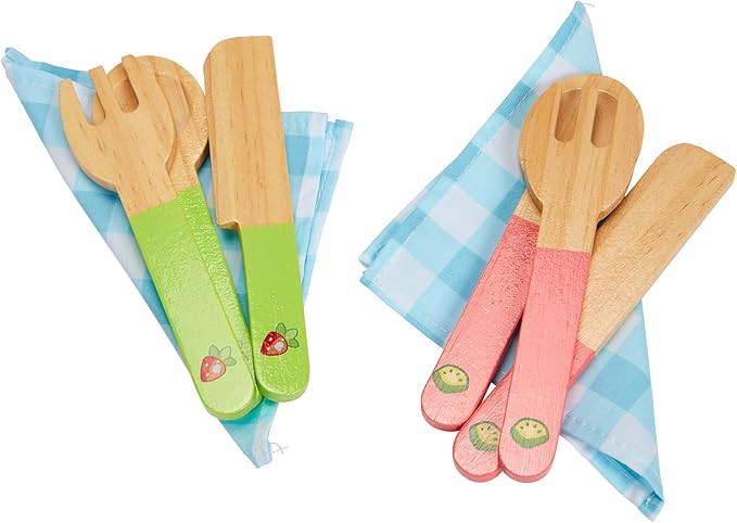 Bluey - Dine in with Bluey Set, 32-Piece Wooden Toy Set with Magic Asparagus, Plates, Utensils & More, Perfect for Role-Play & Imaginative Fun, FSC-Certified, Suitable for 3 Years & Up