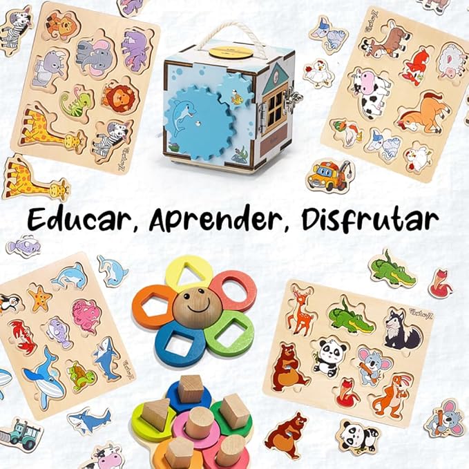 Wooden Puzzles for Toddlers 1-3 (Jungle)