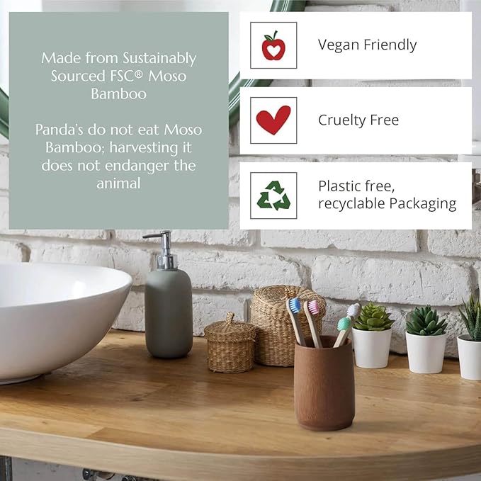 Wild & Stone Organic Baby Bamboo Toothbrushes | 4 Pack | Soft Bristles | 100% Compostable Handle | BPA Free | Vegan Baby Toothbrushes (Baby Pink)