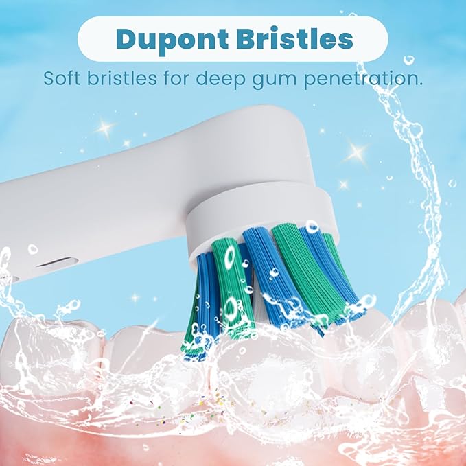 GENKENT 4 Pack Replacement Toothbrush Heads Compatible with Oral B Braun Professional Electric Brush Heads