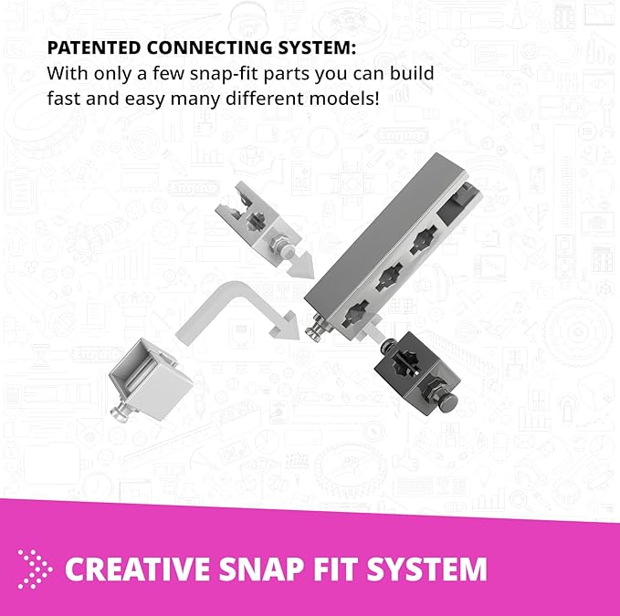 Engino STEM Girls Construction Building Designer 15 Model Toy Set. Educational Gift for Ages 6-12. Learn Engineering and Create 3D Models.