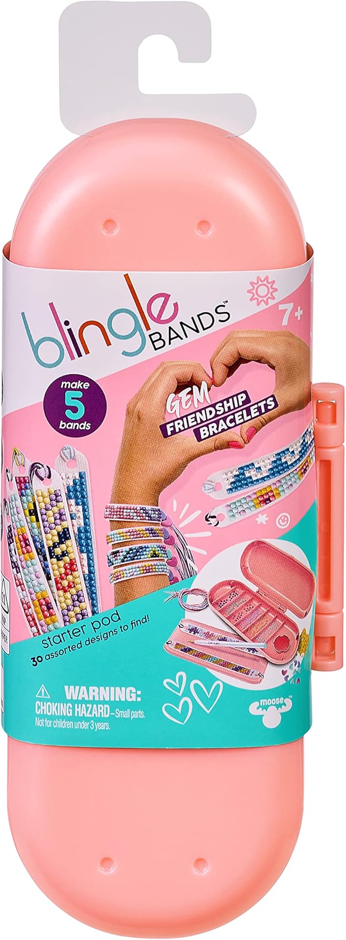 DIY Gem Friendship Bracelet, 5 Band On The Go Starter Pod in 6 Piece CDU - Arts & Craft Activity for Ages 7 and Up