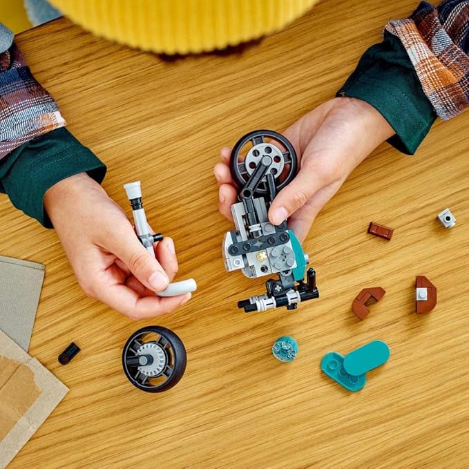 LEGO Creator Vintage Bike 31135 Toy Blocks, Present, Vehicle, Glue, Boys, Girls, Ages 8 and Up