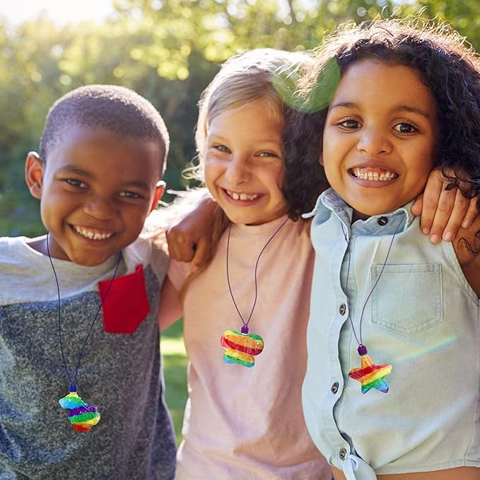 ArtCreativity Sand Art Bottle Necklaces Assortment for Kids, Bulk Pack of 60, Collection of Sand Art Craft Bottle Necklaces, Fun Party Supplies & Favors for Boys and Girls - Sand Sold Separately