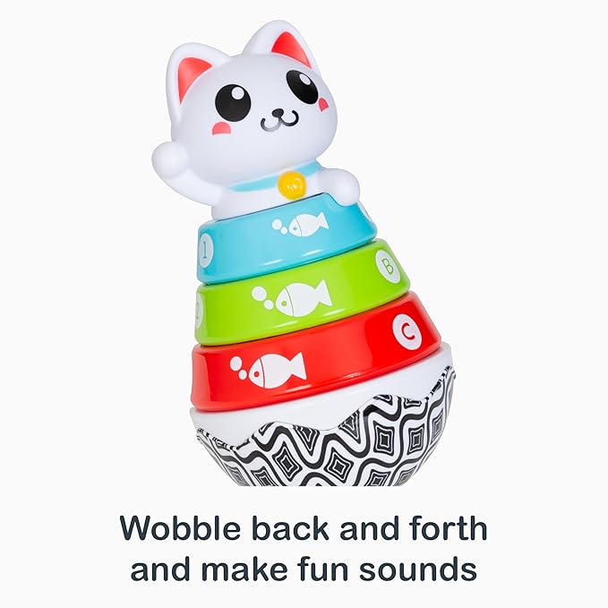 Smart Steps Stack-a-Cat 9 - 12 months STEM Baby Toy