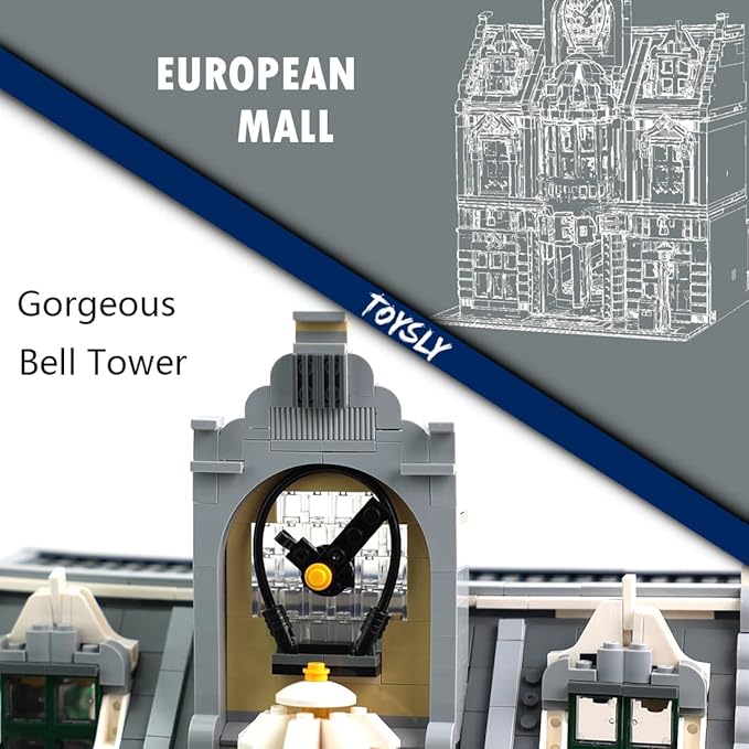 TOYSLY Street European Mall MOC Building Blocks and Engineering Toy, Construction Set to Build, Model Set and Assembly Toy for Teens and Adult 2039 Pieces