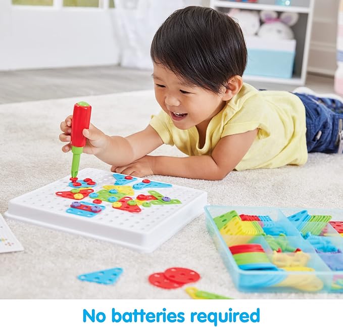 Kidoozie Create & Construct Building Kit, S.T.E.A.M Mosaic Art Activity for Children Ages 3+