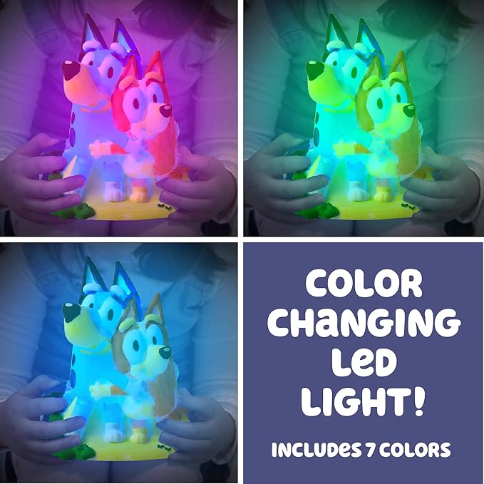 Horizon Group USA Bluey Paint Your Own Light-Up Figurine, Bingo Night Light, Toys for Kids, Playset, Party Decorations, Game, for Kids Ages 3+, Small