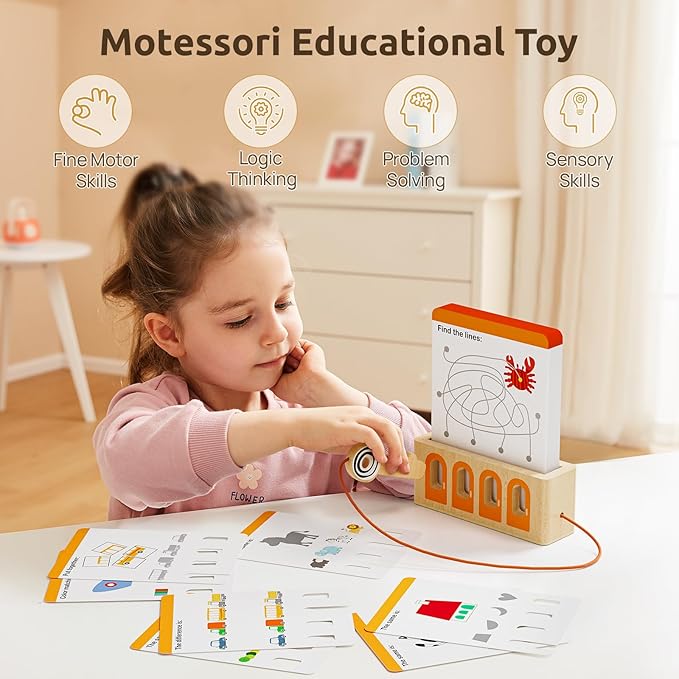 TOP BRIGHT Montessori Flash Cards for Toddlers - Numbers, Shapes & Colors, Logic Key Montessori Toys for 2 Year Old, Preschool Learning Activities for 2 3 4 Years Old