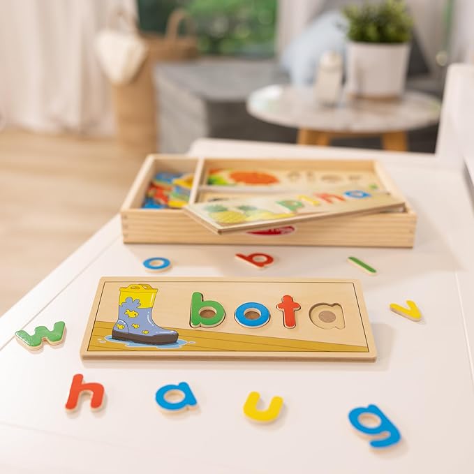 Melissa & Doug Spanish See & Spell Educational Language Learning Toy - FSC Certified