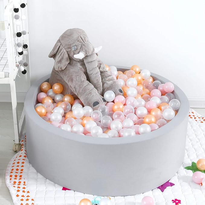 GOGOSO Baby Ball Pit Balls -100pcs Small Crush Proof Plastic Play Ball Pool Pits for Toddlers 1-3 Play Tent, Kids Birthday Party, Baby Playpen Yard, Kiddie Pool