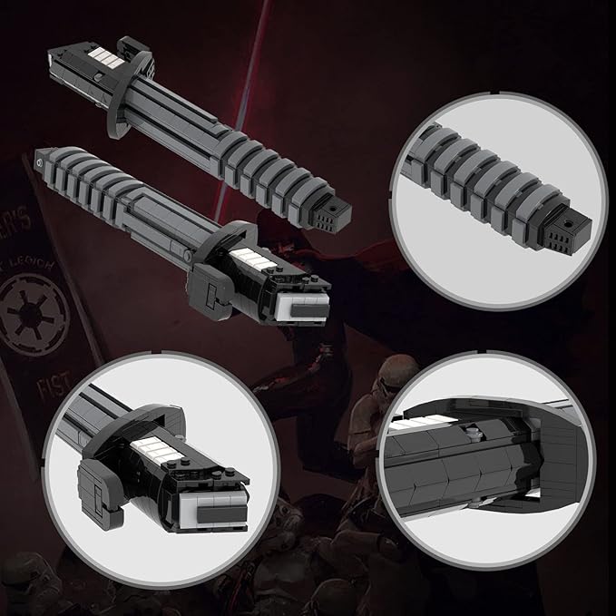 MOOXI-MOC Space Wars Mandalorian Darksaber Lightsaber Hilt Building Set,Creative Architectural Kit for Boys(419pcs)