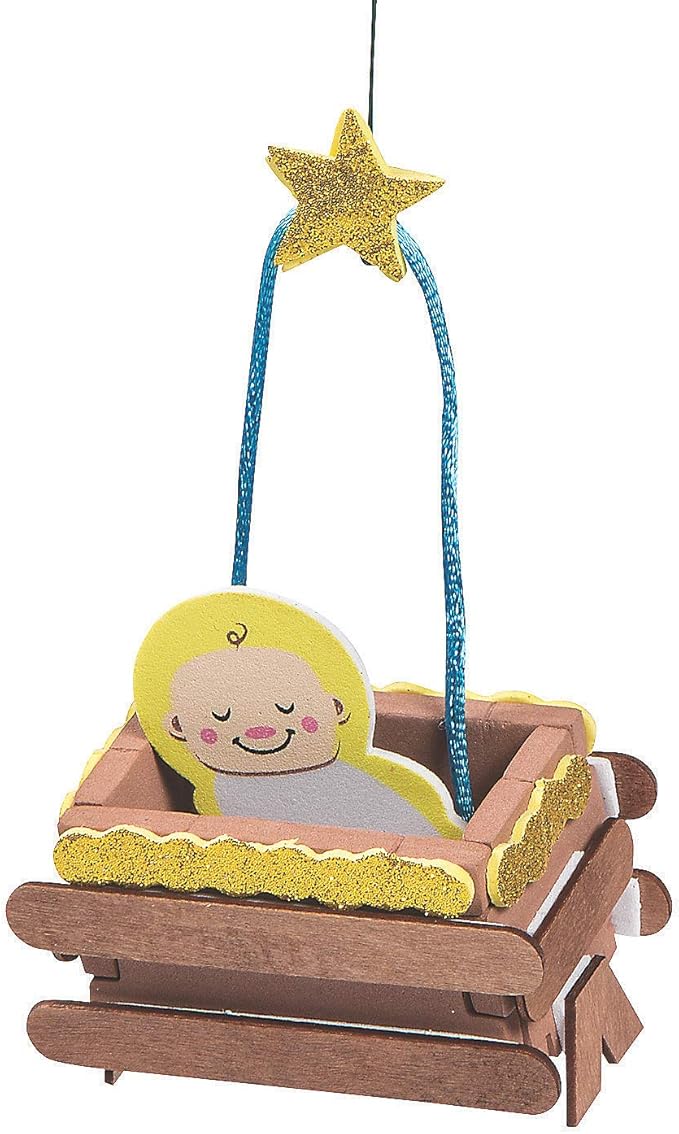 Baby Jesus 3D Ornament Craft Kit - Crafts for Kids and Fun Home Activities