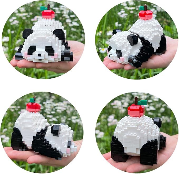 Flower Panda Mini Building Blocks, 983 PCS Micro Animal Building Toy Bricks for Girls Boys and Adults