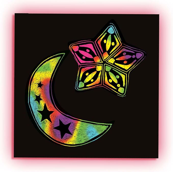 Melissa & Doug Scratch Art Rainbow Mini Notes (125) With Wooden Stylus - FSC Certified