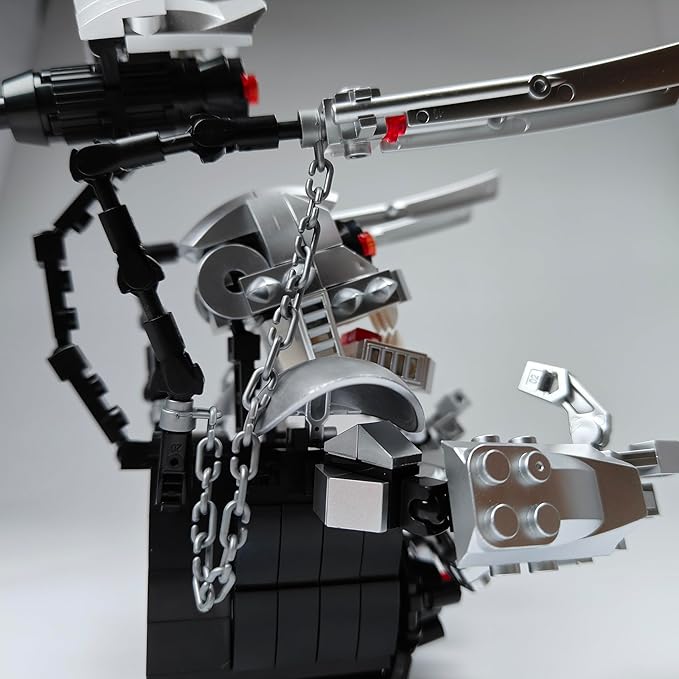 Skibid Toilet Building Block Set, Platinum Armor Cybertron Skeleton Toilet Skibid Building Brick for Adults Fans 313PCS Blocks