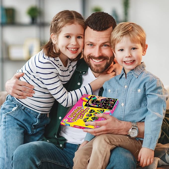 Rainbow Scratch Off Paper for Kids: Easter Crafts Gifts for Kids 60pcs Magic Arts Supplies for Age 3-12 Teen Toys Games for Valentines Birthday Christmas Basket Stuffers |Party Favors