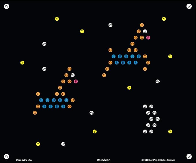 Holiday Refill templates for Basic Fun Lite Brite Ultimate Classic (10 Sheets, 7x8)