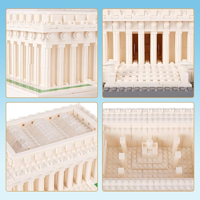 Oichy Building Blocks Set, Lincoln Memorial Architecture Model Kits 979 PCS Collection Toy Building Sets for Adults and Kids