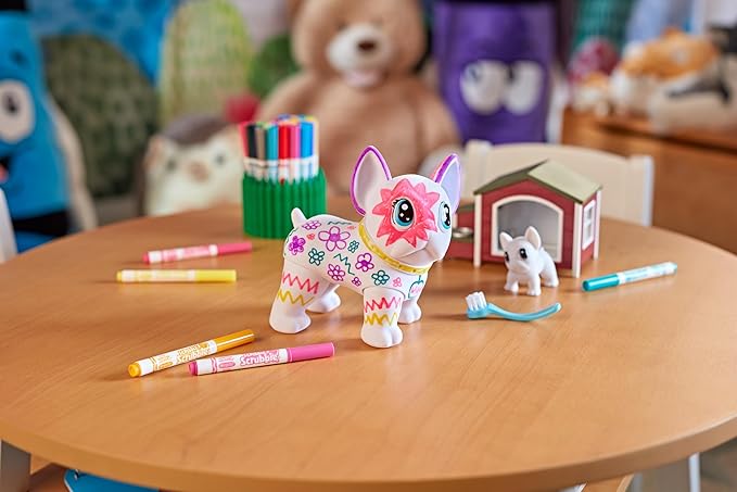 Crayola Scribble Scrubbie Jumbo Pet - Wilbur (6in), Customizable Dog Toy for Kids, Arts & Crafts, Gifts for Boys & Girls, 3+