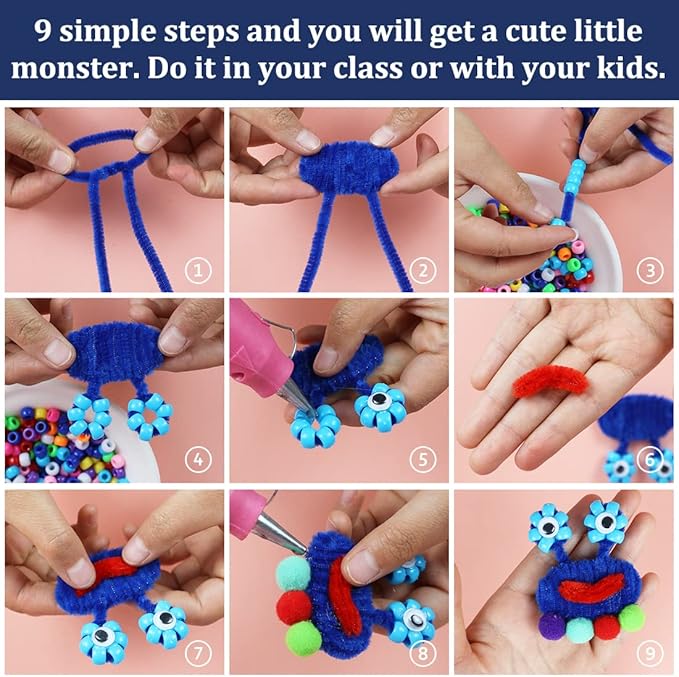 Pipe Cleaners, Pipe Cleaners Craft, Arts and Crafts, Crafts, Craft Supplies, Art Supplies (Purple)…