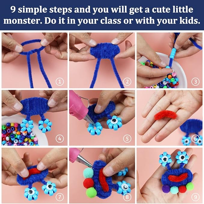 Pipe Cleaners, Pipe Cleaners Craft, Arts and Crafts, Crafts, Craft Supplies, Art Supplies (500 Black Pipe Cleaners)…