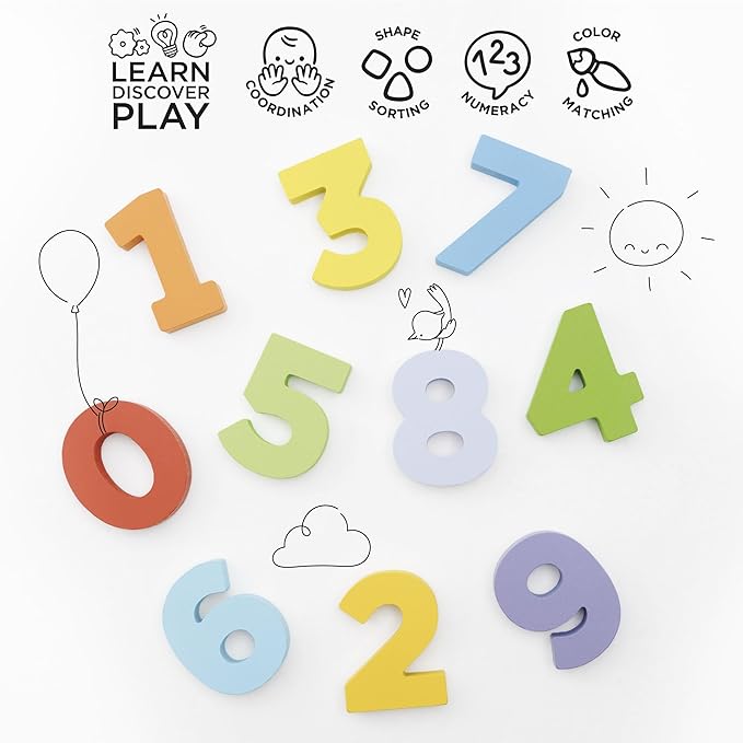 Le Toy Van - Wooden Figures Counting Puzzle Toy | Suitable for Age 18+ Months