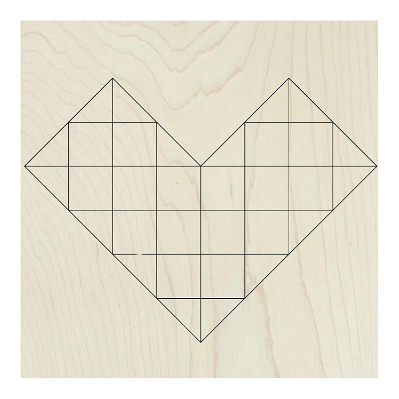 Unfinished Barn Quilt Square Wooden Sign for Painting, Country Decor Wall Art Quilts Blocks Kit to Paint (21 inches, Heart) AVTRBoutique