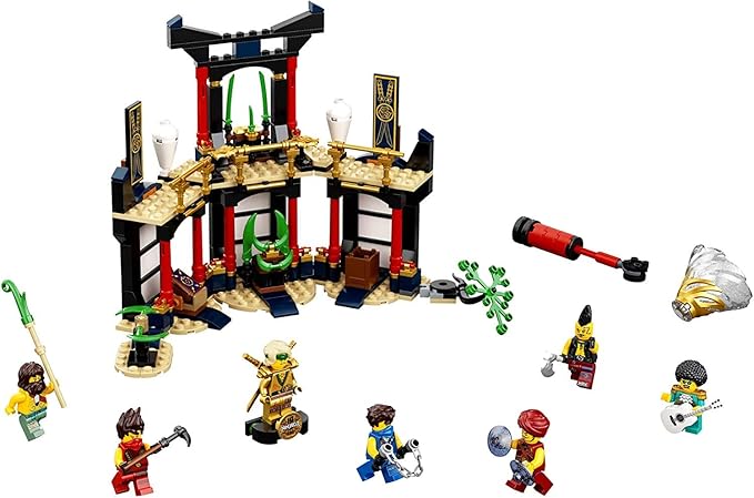 LEGO NINJAGO Legacy Tournament of Elements 71735 Temple Toy Building Set Featuring Ninja Minifigures, New 2021 (283 Pieces)