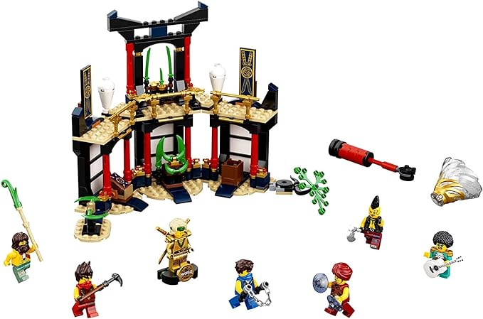 LEGO NINJAGO Legacy Tournament of Elements 71735 Temple Toy Building Set Featuring Ninja Minifigures, New 2021 (283 Pieces)