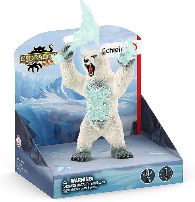 Schleich Eldrador, Eldrador Creatures, Action Figures for Boys and Girls 7-12 years old, Blizzard Bear with Weapon