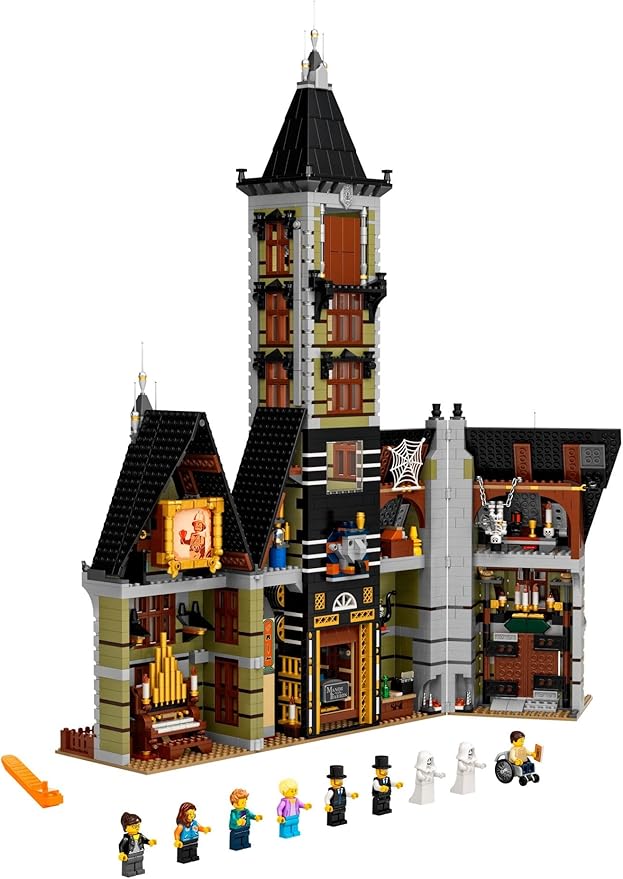 LEGO Icons Haunted House Building Set, Creative Craft for Adults and Family, Haunted House DIY Project to Build Together, Includes 10 Minifigures, 10273