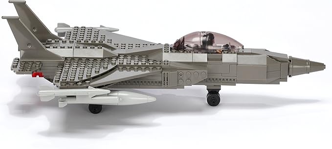 Ultimate Soldier Fighter Jet Military Building Kit, Grey