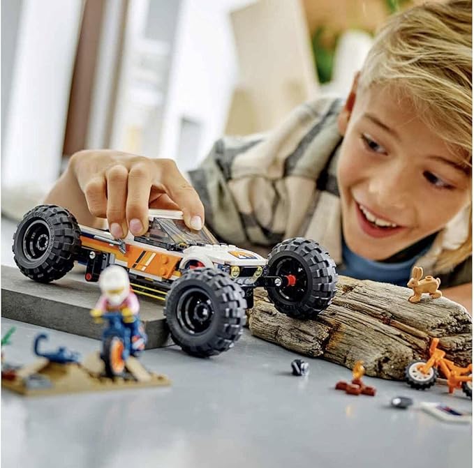LEGO City 60387 4WD Off-Road Adventure Toy Blocks, Present, Vehicle, Glue, Boys, Girls, Ages 6 and Up
