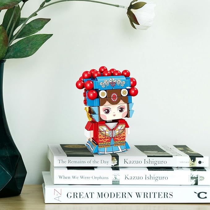 HUADAN Chinese Opera Character Small Building Blocks Model Set, 215pcs Simulation Collection Construction Building Bricks Toy for Kids Adult Age 6+ 96003