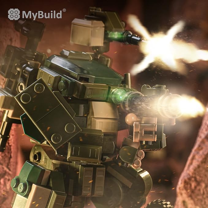MyBuild Mecha Frame Armed Forces Stryker 5019 - Green Armor Robot Blocks Toy Building Bricks for Children to Adult Mech Fans