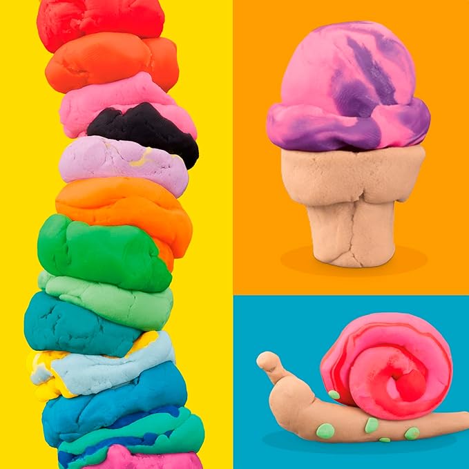 Play-Doh 22 Pack Ultimate Color Variety, Bulk Assorted Colors, 2 & 4 Ounce Modeling Compound Cans, Kids Arts & Crafts, Preschool Toys for 2 Year Old Girls & Boys & Up (Amazon Exclusive)